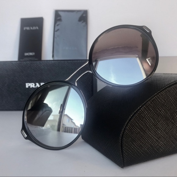 Prada Mirrored Round Sunglasses - Picture 7 of 8